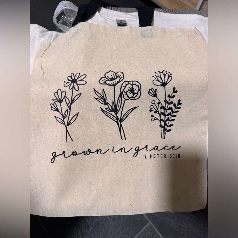 New printed canvas tote bag